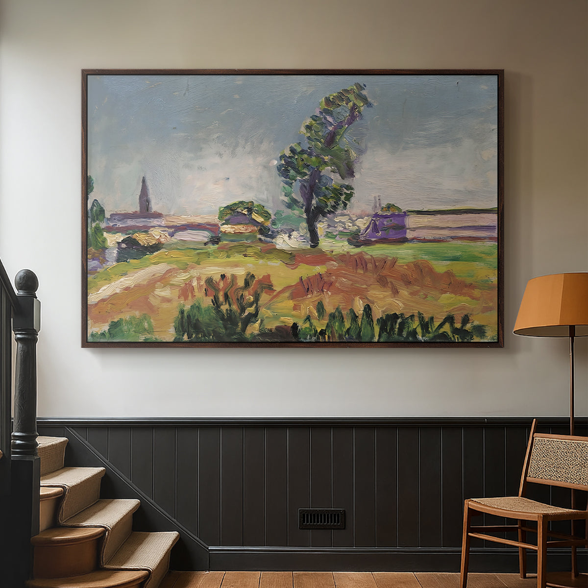Landscape Around Toulouse, The Bridge of the Young Ladies, 1898 - Floater Framed Canvas Print