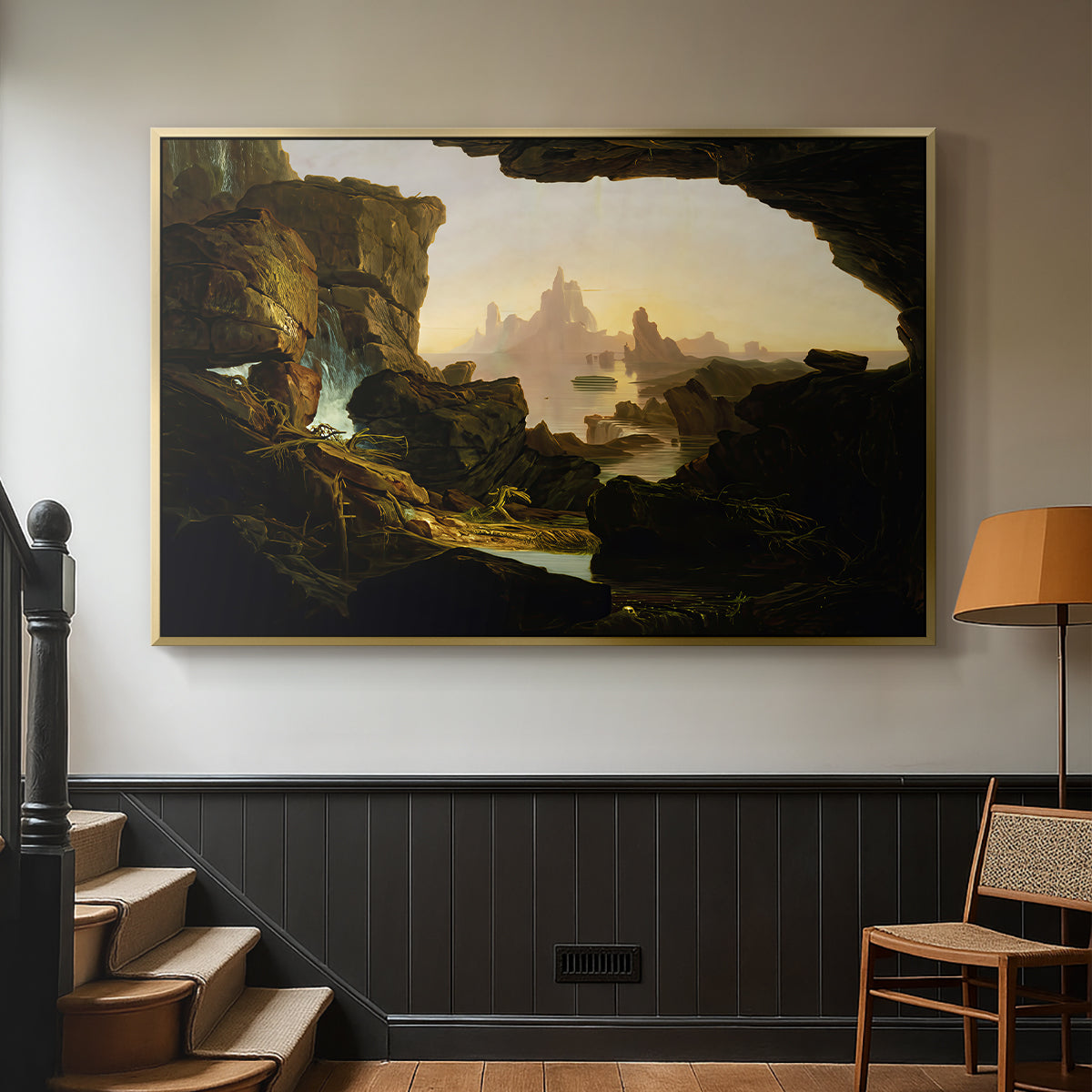 The Subsiding of the Waters of the Deluge, 1829 - Floater Framed Canvas Print