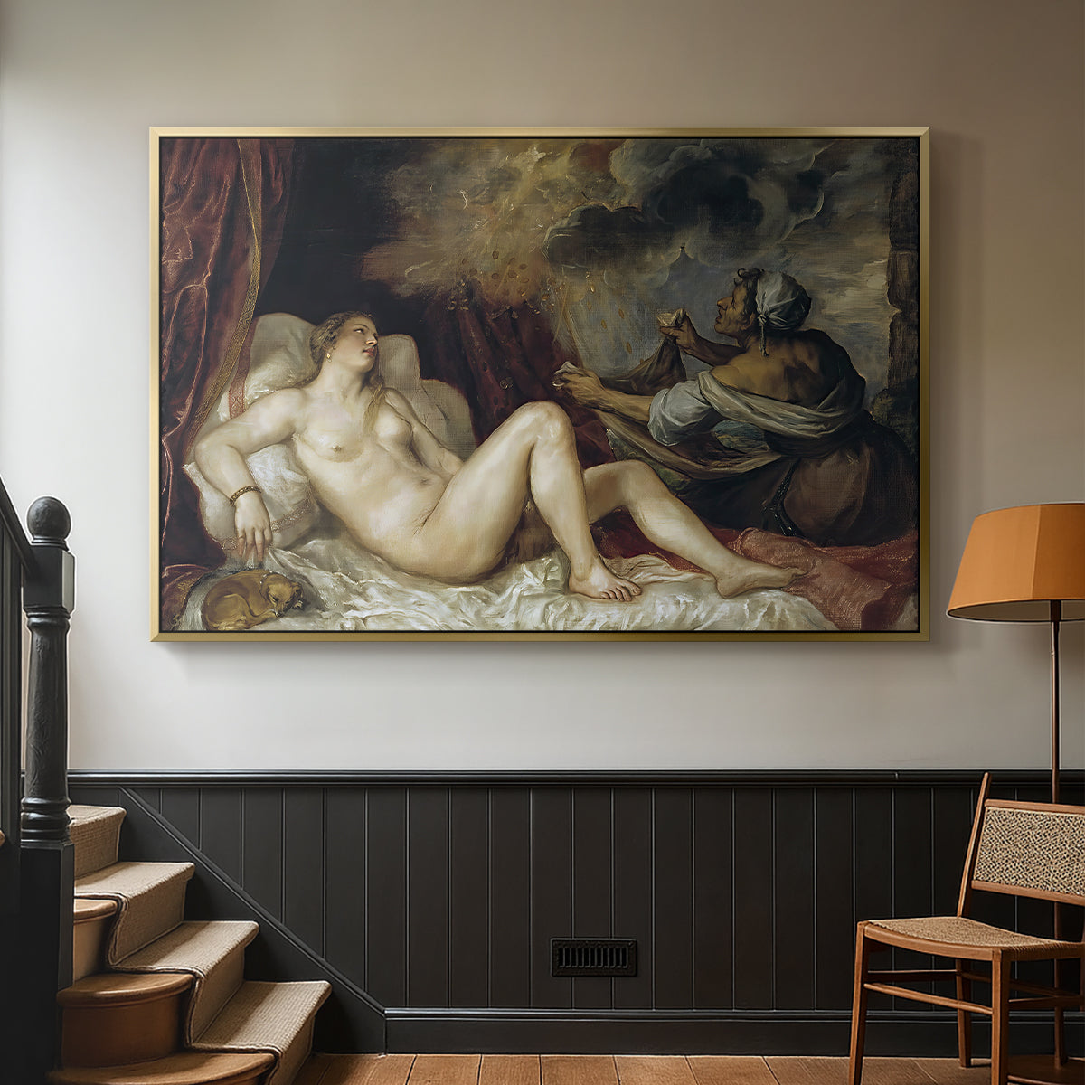 Danaë, c. 1560-1565 - Floater Framed Canvas Print