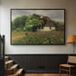 Farmhouse with Meadow Flowers, 1909 - Floater Framed Canvas Print