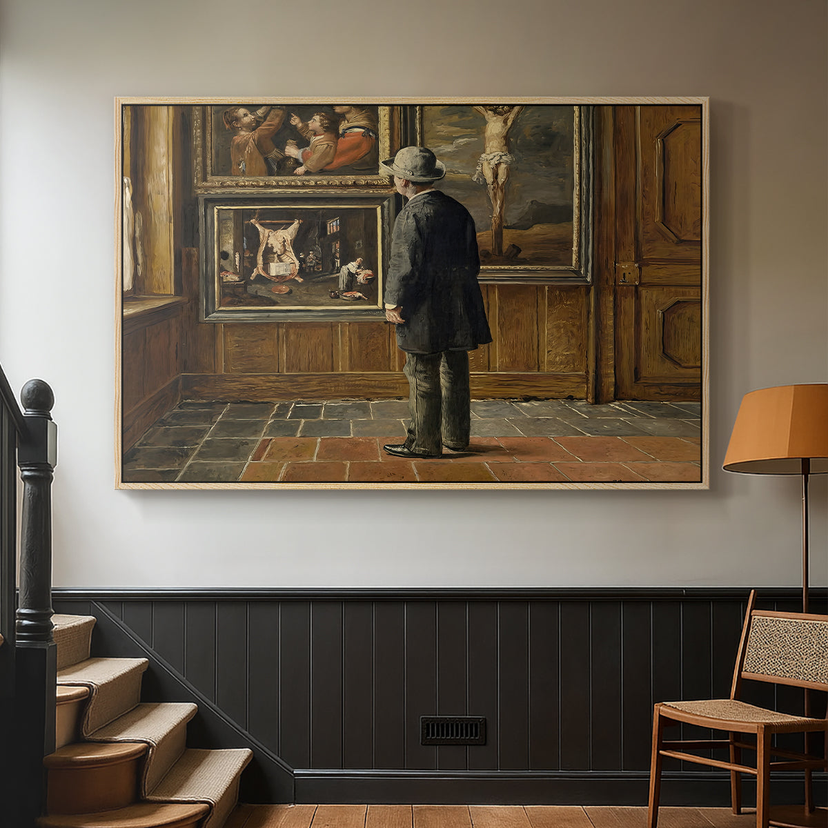 The Picture Lover, 1884 - Floater Framed Canvas Print