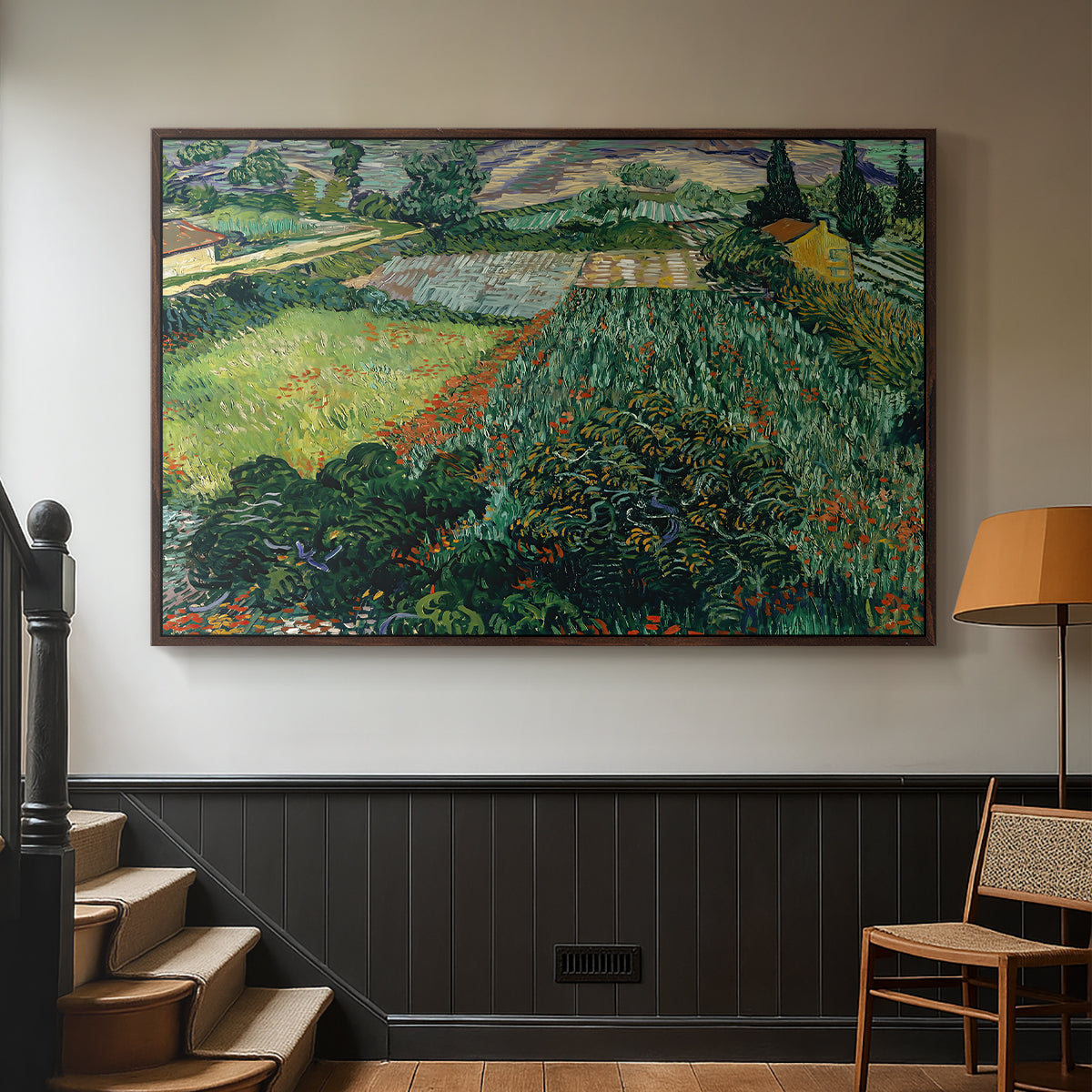 Field with Poppies, Saint-Rémy, 1889 - Floater Framed Canvas Print