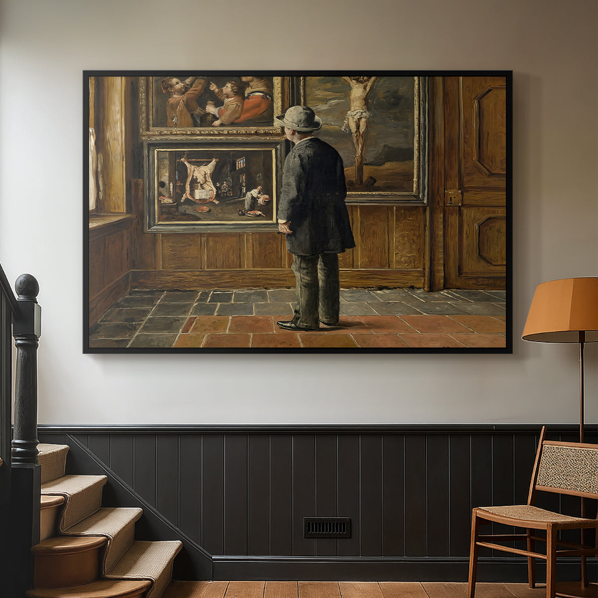 The Picture Lover, 1884 - Floater Framed Canvas Print