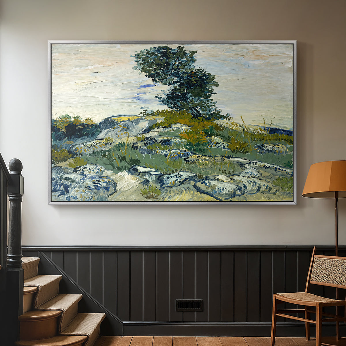 The Rocks, 1888 - Floater Framed Canvas Print