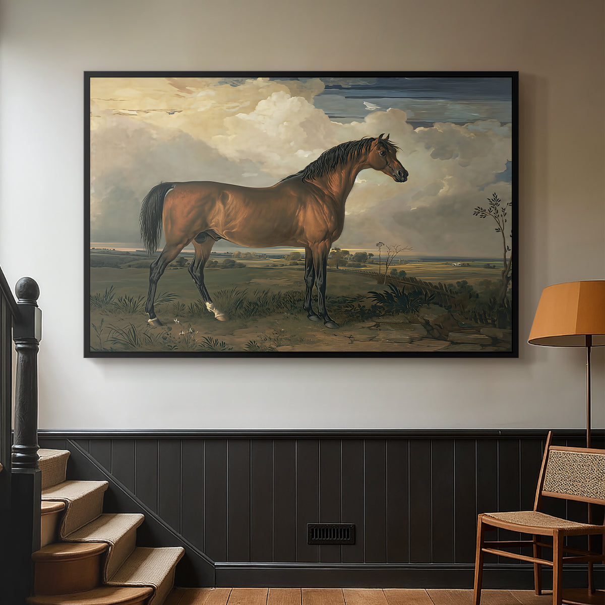 Eagle, A Celebrated Stallion, 1809 - Floater Framed Canvas Print