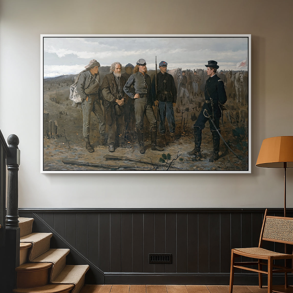 Prisoners from the Front, 1866 - Floater Framed Canvas Print