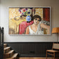 Woman Seated in an Armchair, c. 1920 - Floater Framed Canvas Print