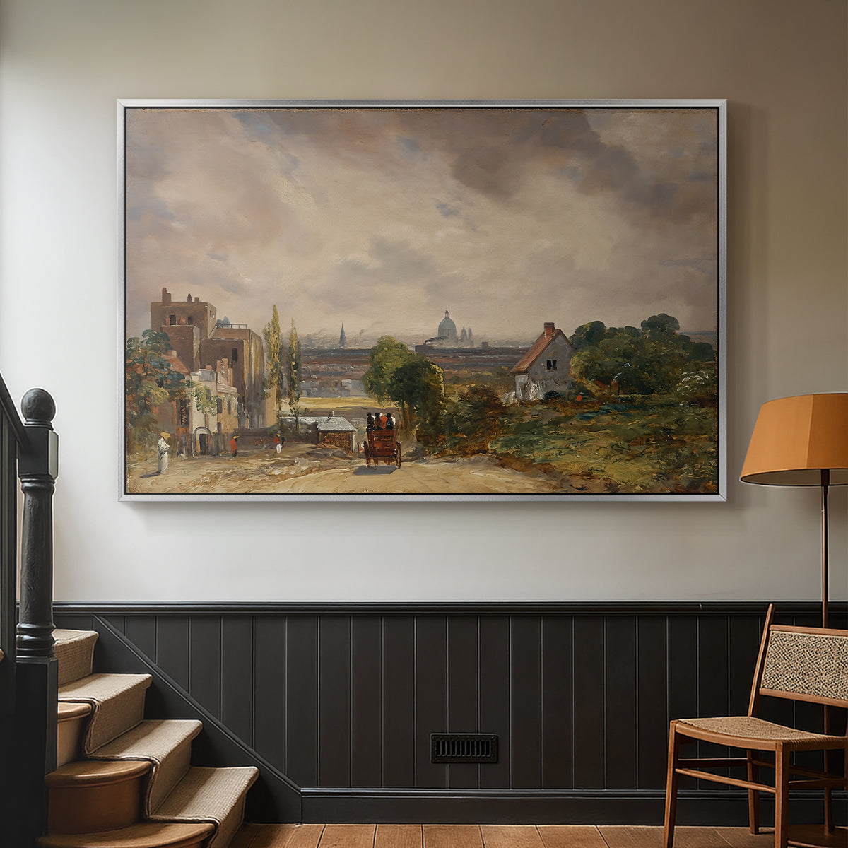 Sir Richard Steele's Cottage, Hampstead, c. 1832 - Floater Framed Canvas Print
