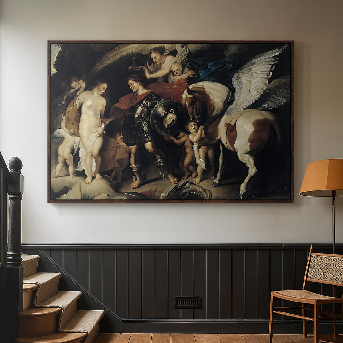 Perseus and Andromeda, c. 1620 - Floater Framed Canvas Print