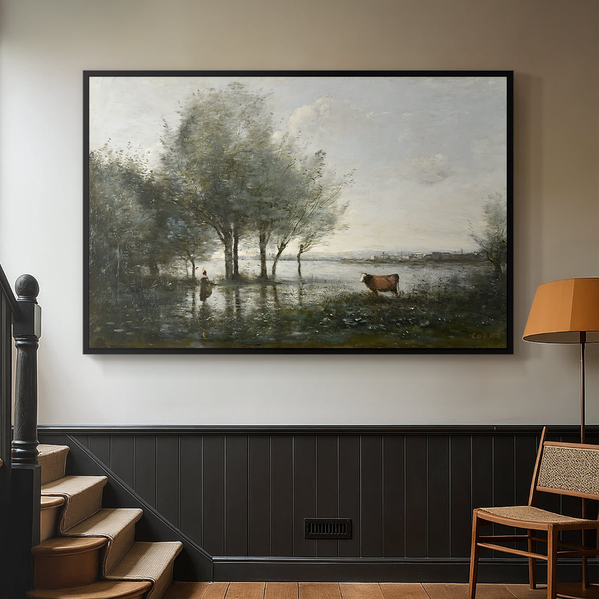 The Marsh (Le Marais), c. 1865-1870 - Floater Framed Canvas Print