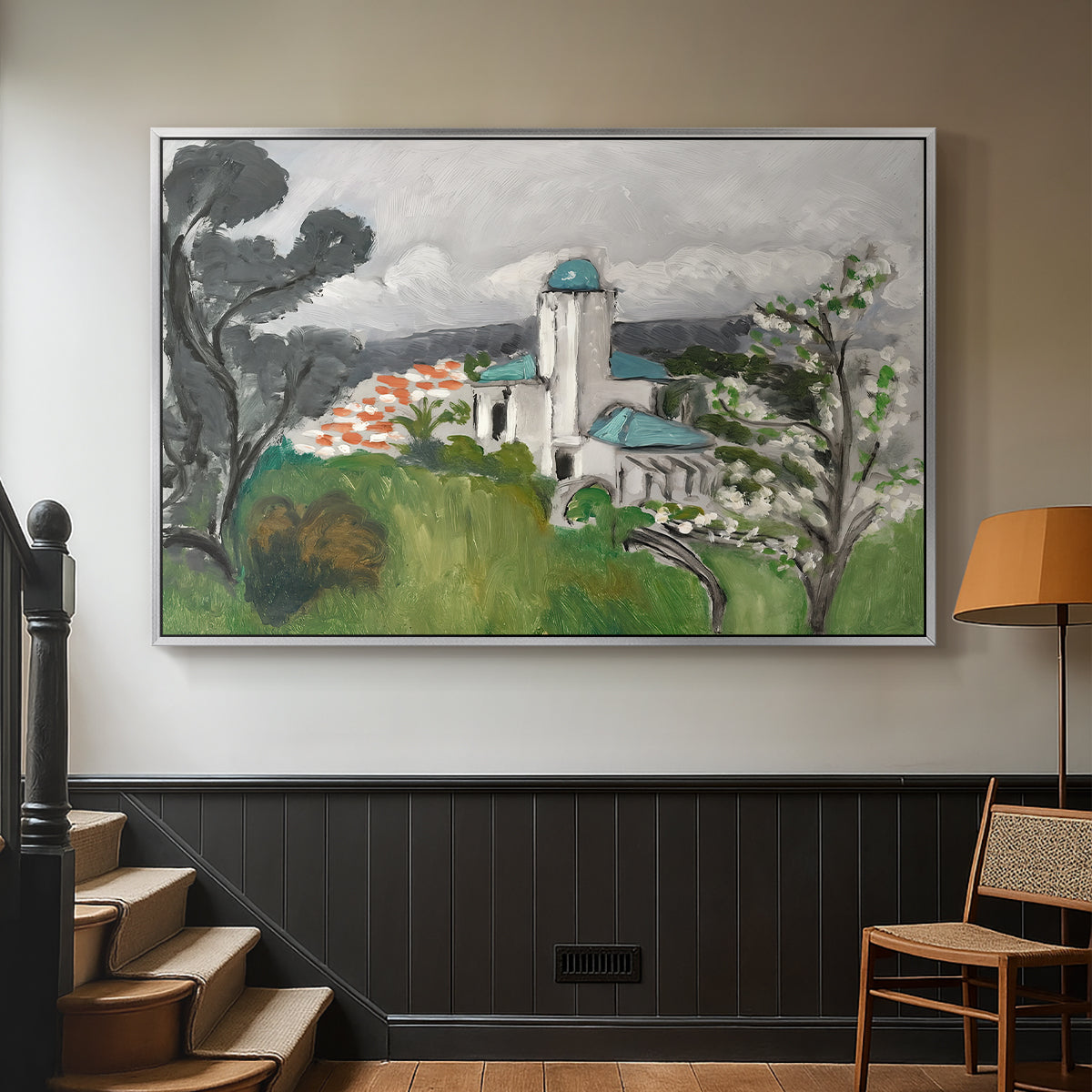 The Blue Villa (La Villa Bleue), c. 1918 - Floater Framed Canvas Print