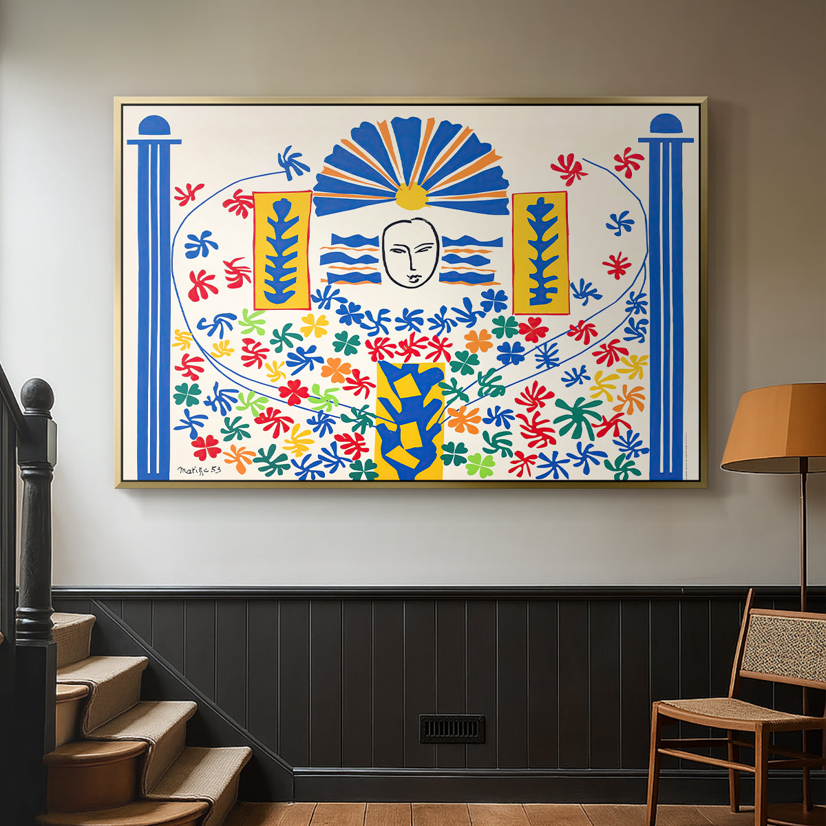 Apollo (Apollon), 1953 - Floater Framed Canvas Print