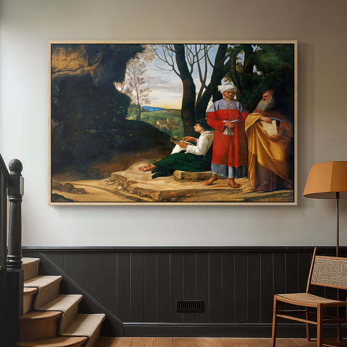 The Three Philosophers, c. 1508-1509 - Floater Framed Canvas Print