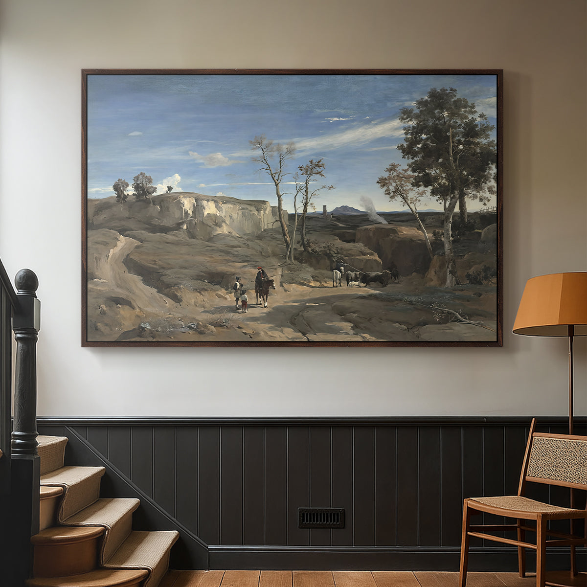 La Cervara, the Roman Campagna, c. 1830-1831 - Floater Framed Canvas Print