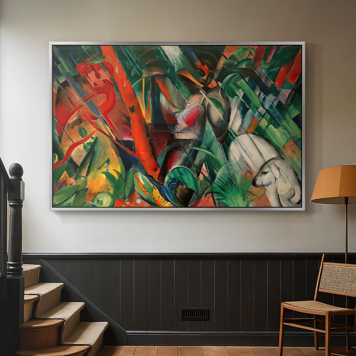 In the Rain, 1912 - Floater Framed Canvas Print