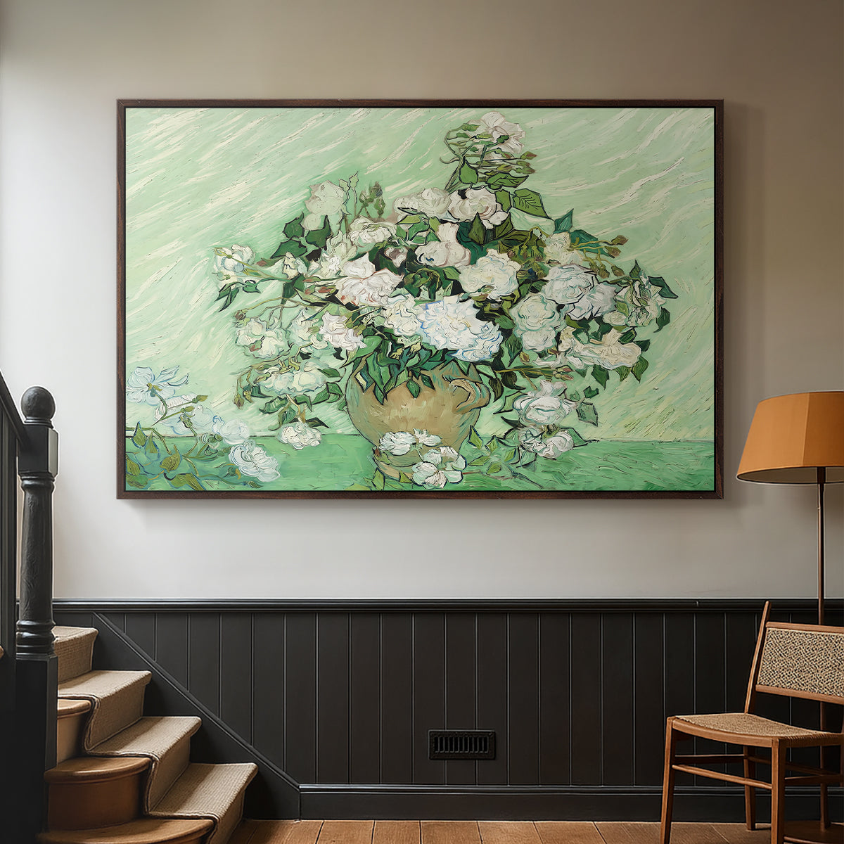 Roses, 1890 - Floater Framed Canvas Print