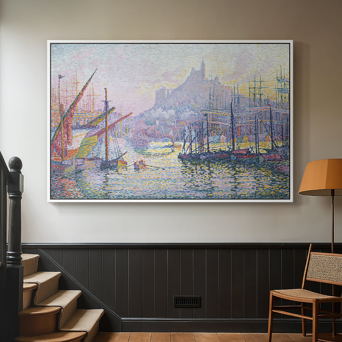 The Port of Marseille, 1905 - Floater Framed Canvas Print