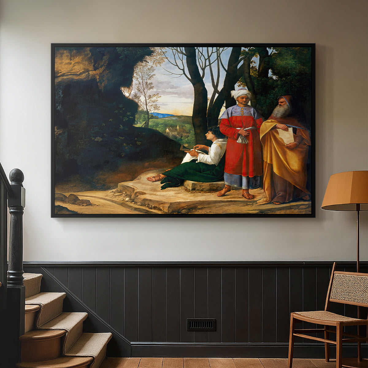 The Three Philosophers, c. 1508-1509 - Floater Framed Canvas Print