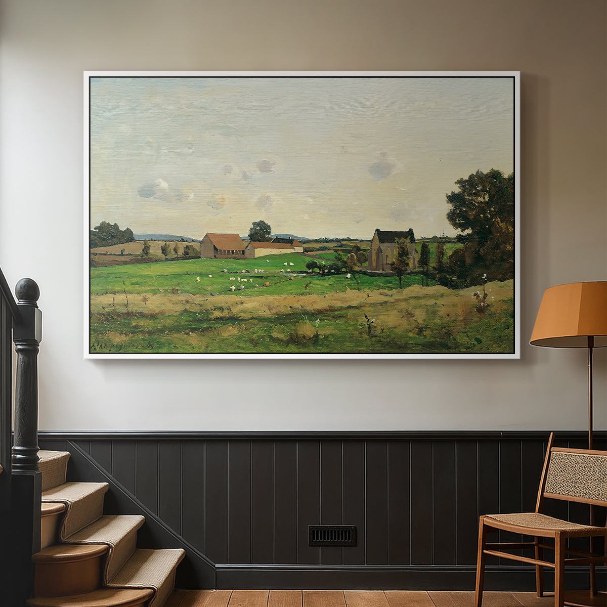 The Saulce Estate, 1869 - Floater Framed Canvas Print