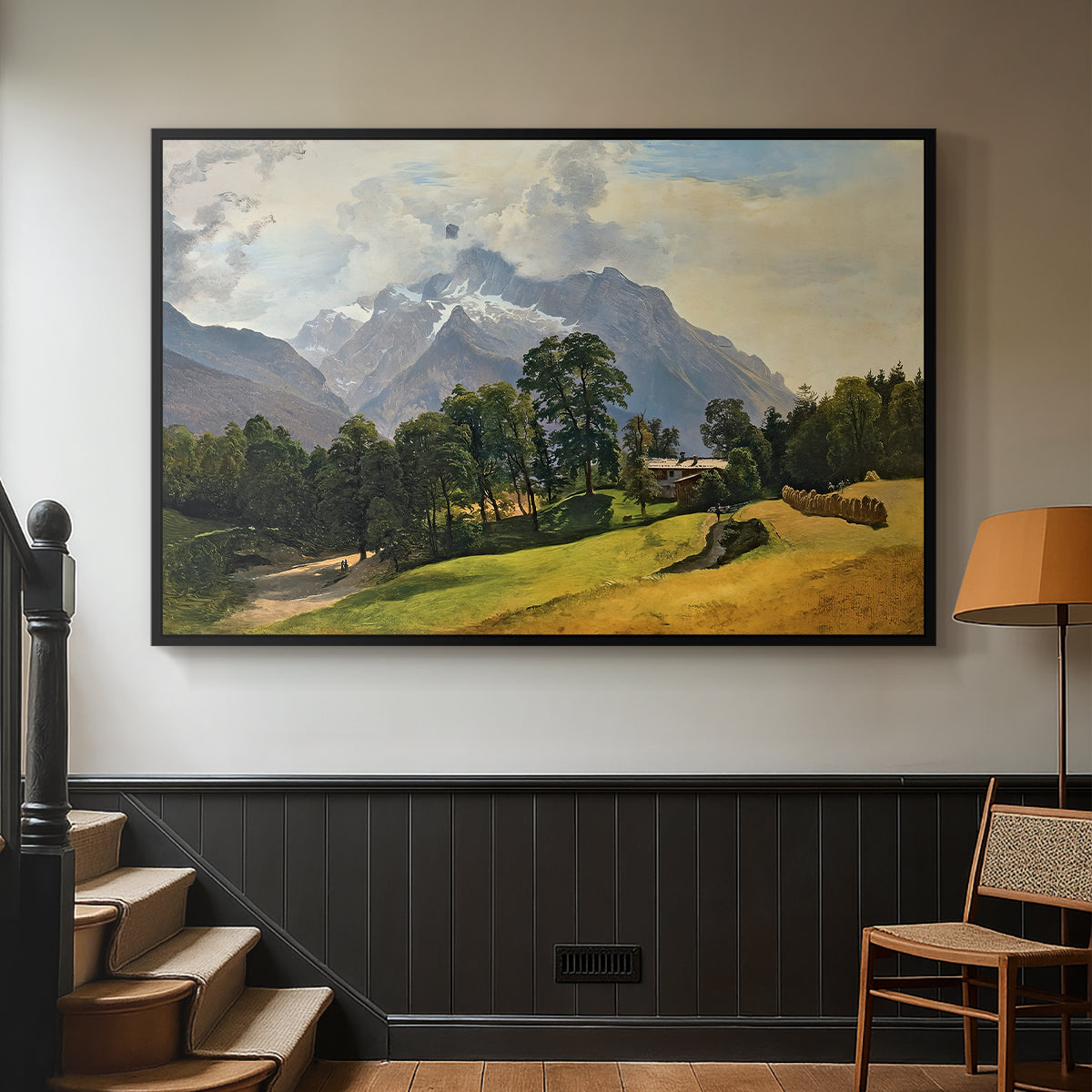 Mountains in Berchtesgaden - Floater Framed Canvas Print