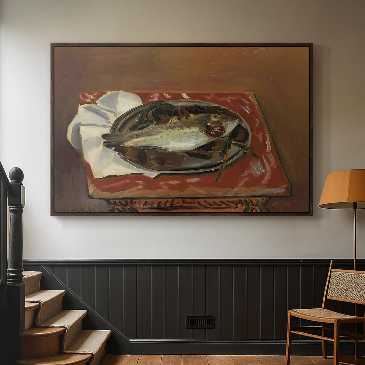 Still Life with Bream (Nature morte à la daurade), 1920 - Floater Framed Canvas Print