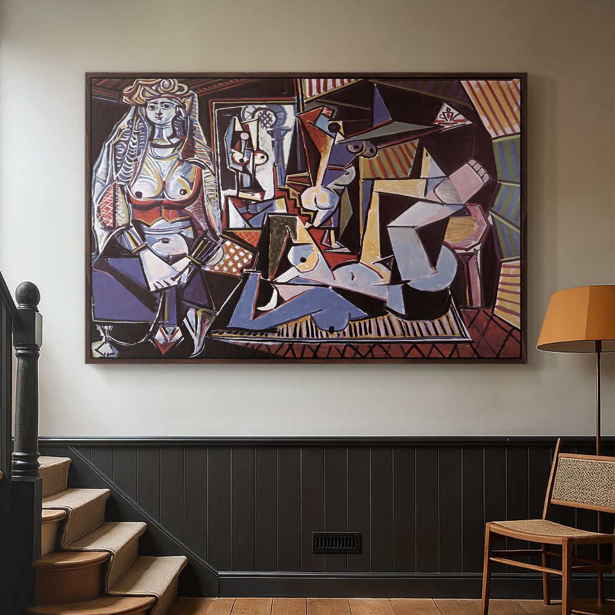 Women of Algiers (Version O), 1955 - Floater Framed Canvas Print