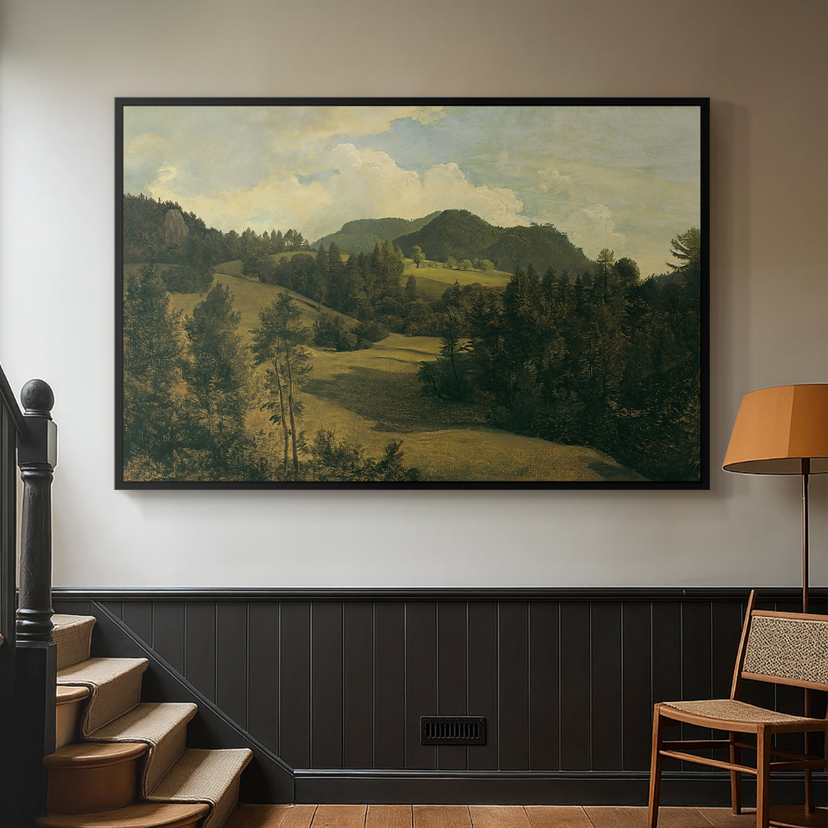 Landscape near Miesenbach, c. 1830 - Floater Framed Canvas Print