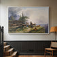 An Alpine Farm on the Untersberg, 1835 - Floater Framed Canvas Print