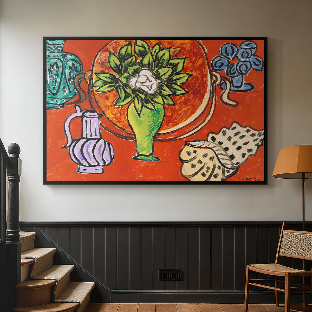 Still Life with a Magnolia (Nature morte au magnolia), 1941 - Floater Framed Canvas Print