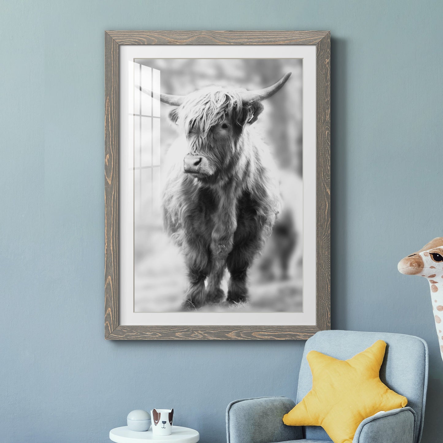 Yorkshire Highland - Premium Framed Print - Distressed Barnwood Frame - Ready to Hang