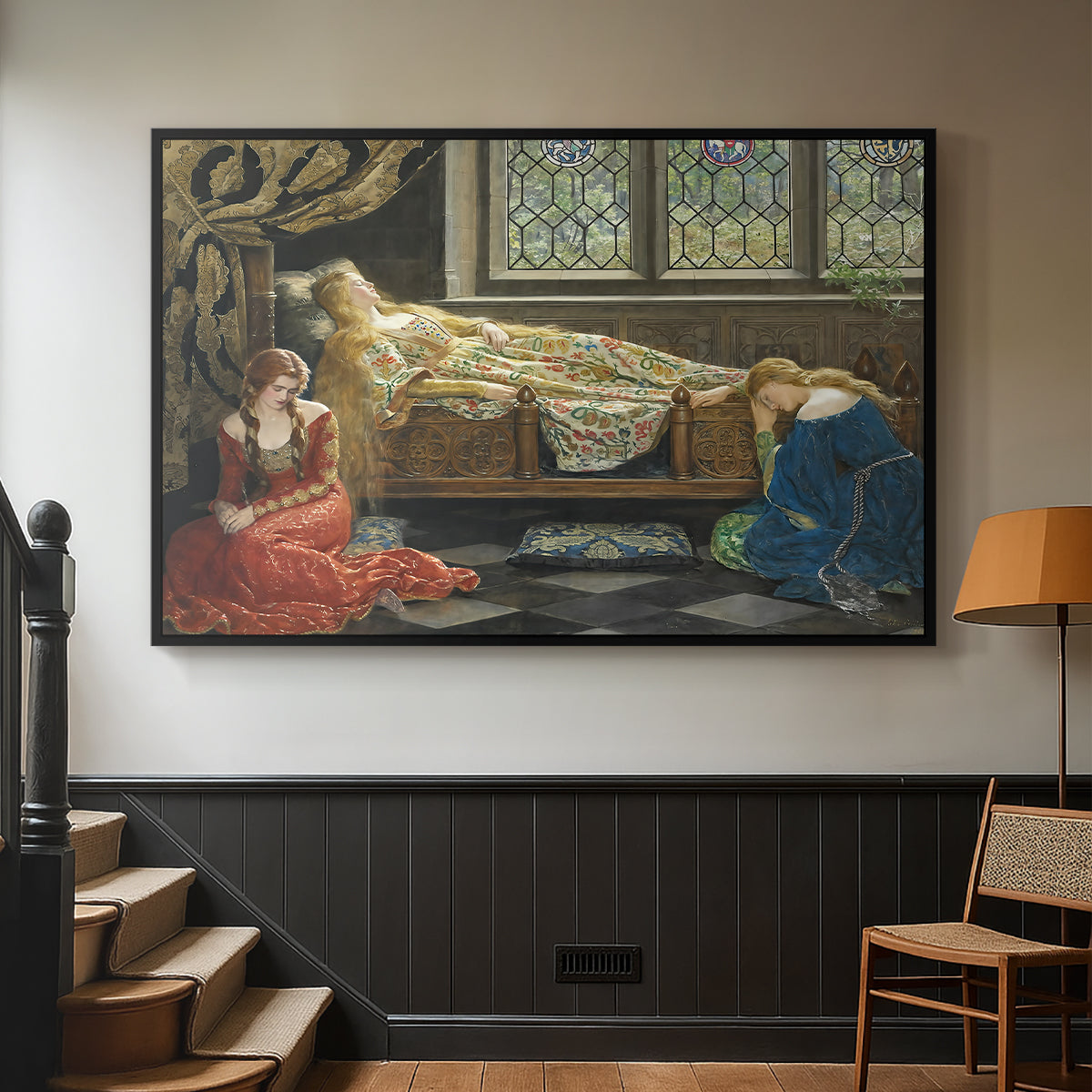 The Sleeping Beauty, 1921 - Floater Framed Canvas Print