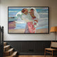 After Bathing, 1915 - Floater Framed Canvas Print