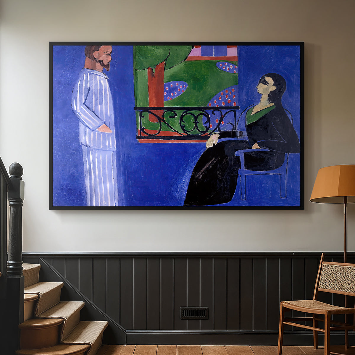 The Conversation, c. 1908-1912 - Floater Framed Canvas Print