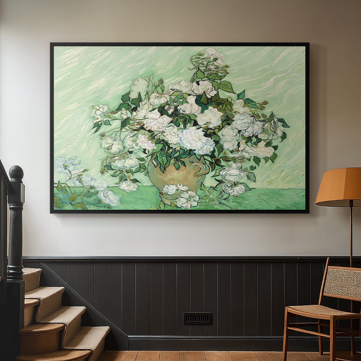 Roses, 1890 - Floater Framed Canvas Print