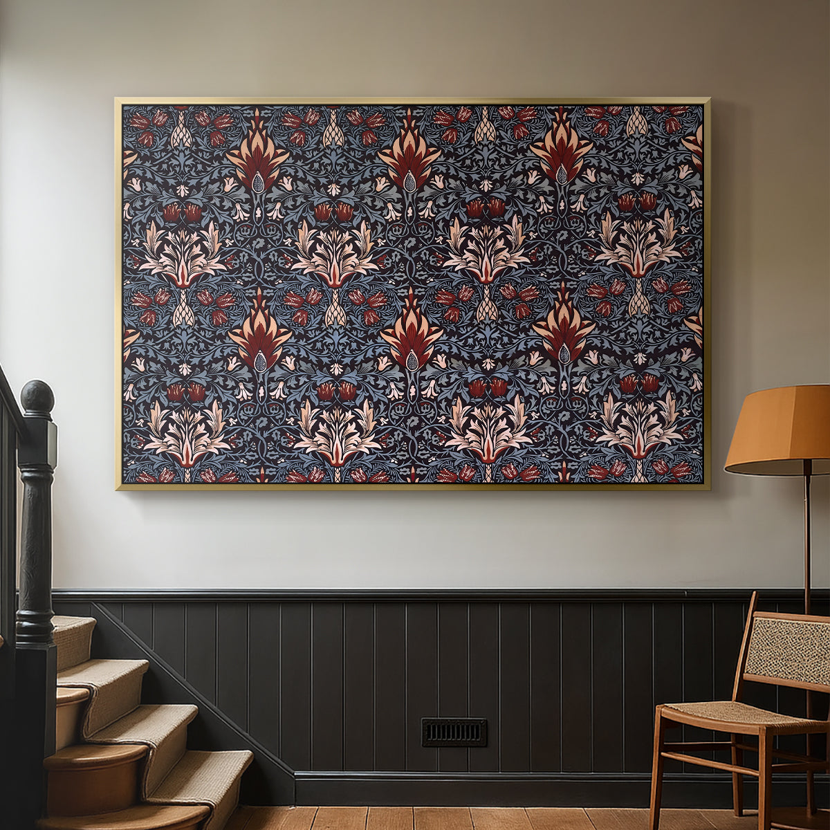 Snakeshead (Printed Textile), c. 1876 - Floater Framed Canvas Print