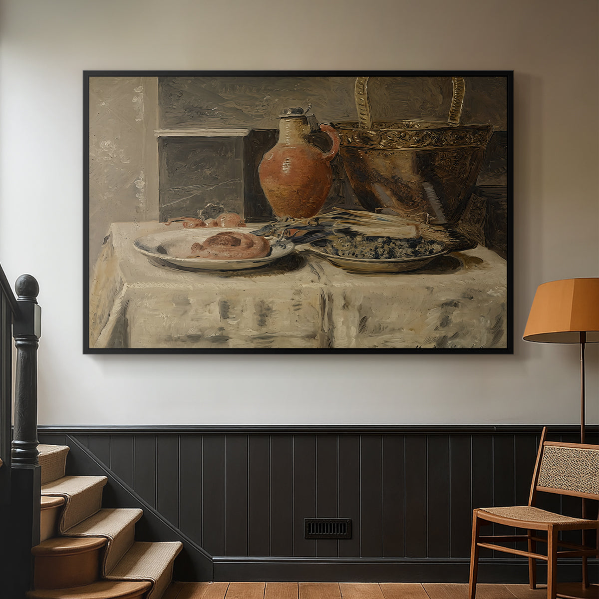 Still Life with Jar, c. 1881-1885 - Floater Framed Canvas Print