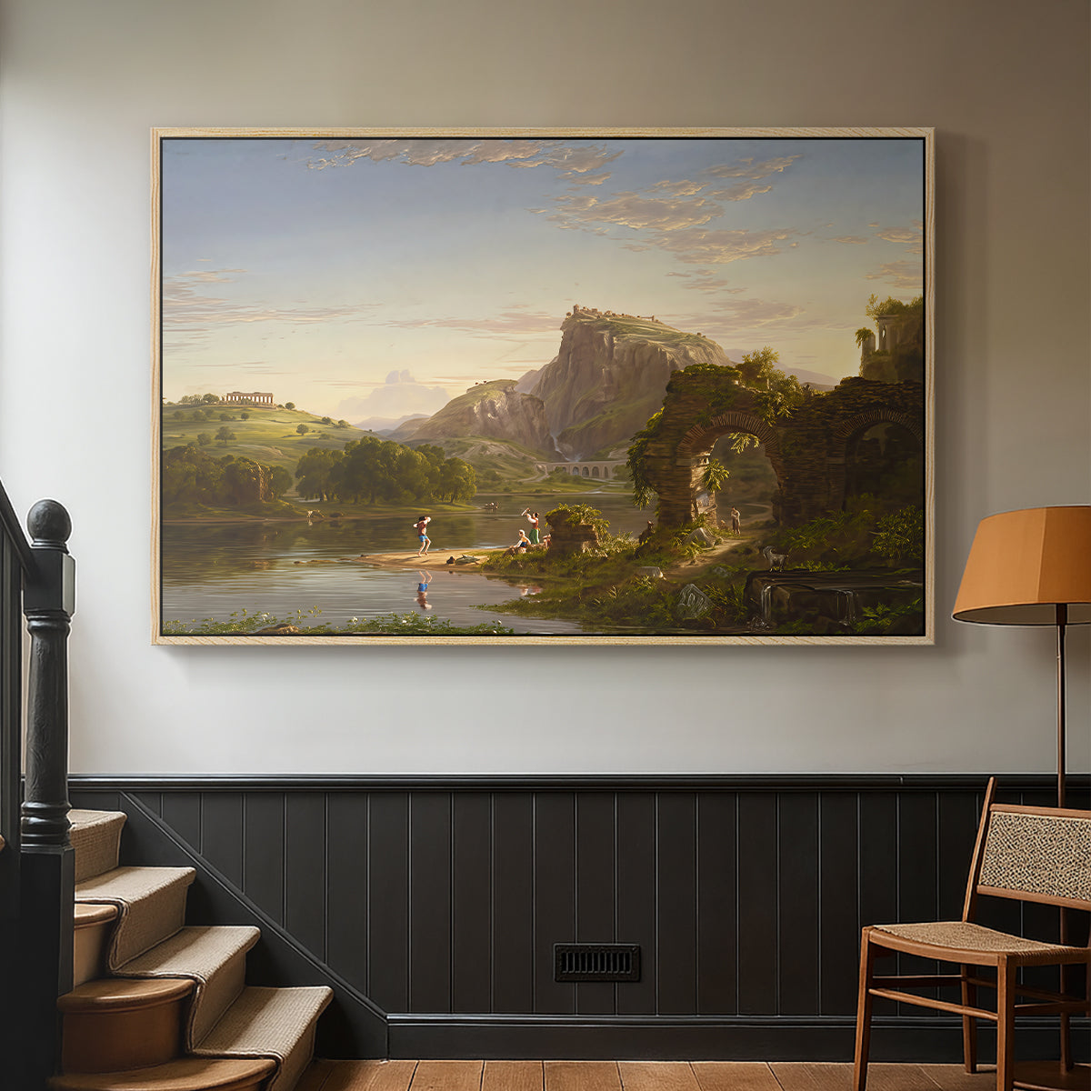 L'Allegro, 1845 - Floater Framed Canvas Print