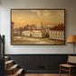 The Riding School at Akershus Castle, 1846 - Floater Framed Canvas Print