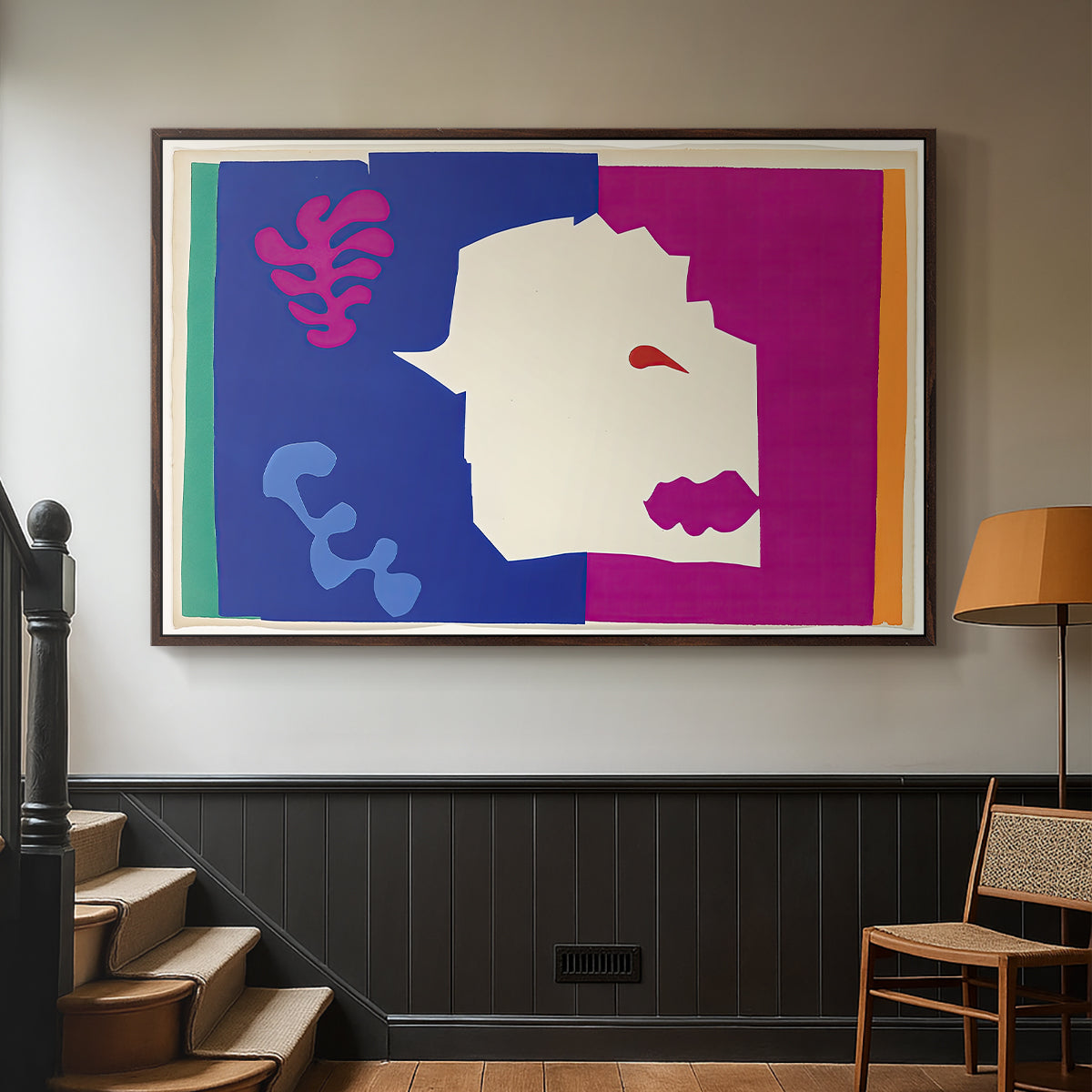 The Wolf (Le loup), from Jazz, 1947 - Floater Framed Canvas Print