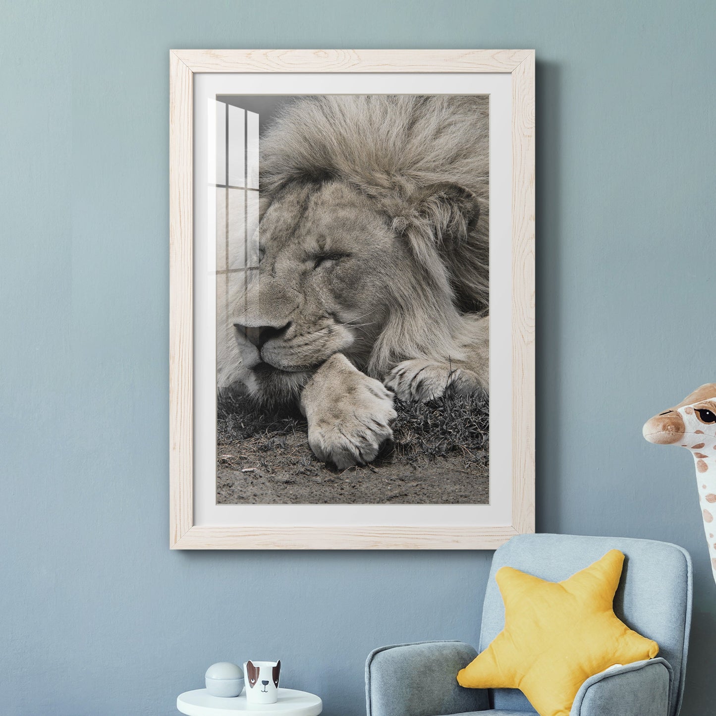 Sleepy Afternoon in Masai Mara - Premium Framed Print - Distressed Barnwood Frame - Ready to Hang