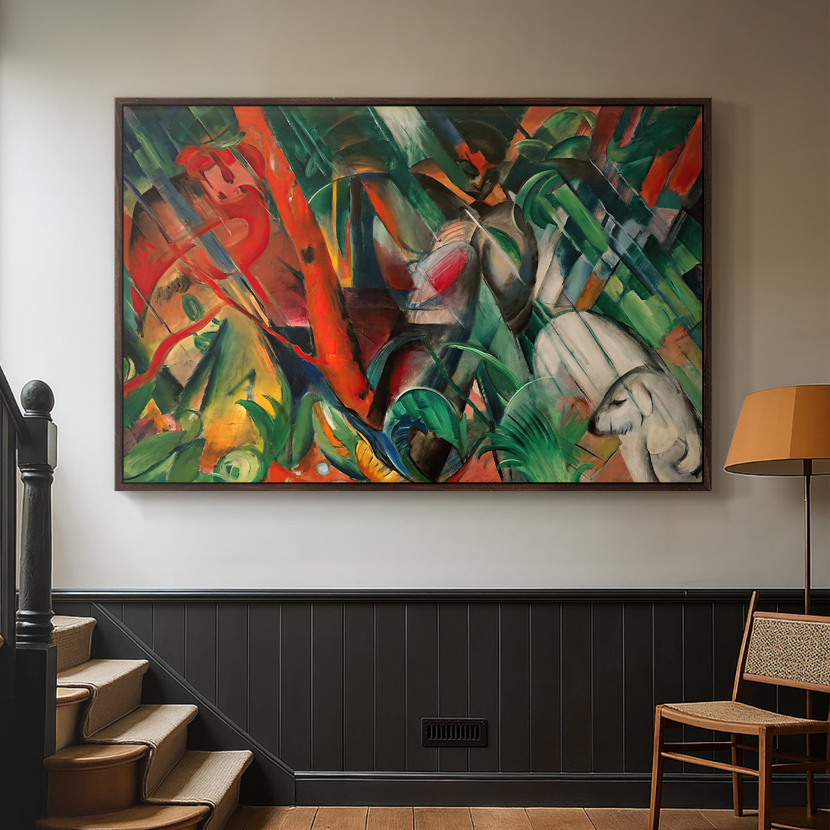 In the Rain, 1912 - Floater Framed Canvas Print
