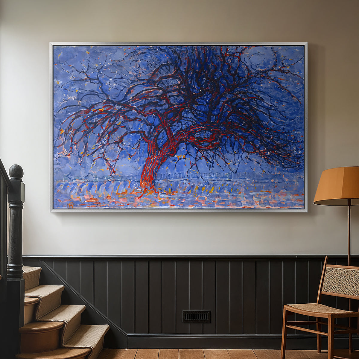 The Red Tree, 1909 - Floater Framed Canvas Print