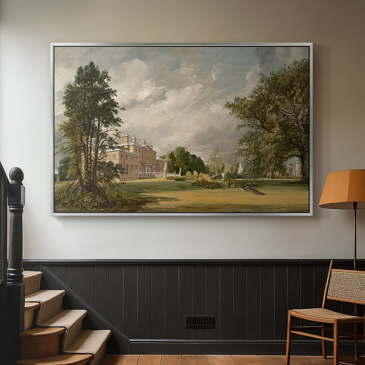 Malvern Hall, 1821 - Floater Framed Canvas Print