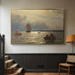From the Inlet of Oslo, 1874 - Floater Framed Canvas Print