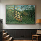 Fight Between a Tiger and a Buffalo, 1908 - Floater Framed Canvas Print