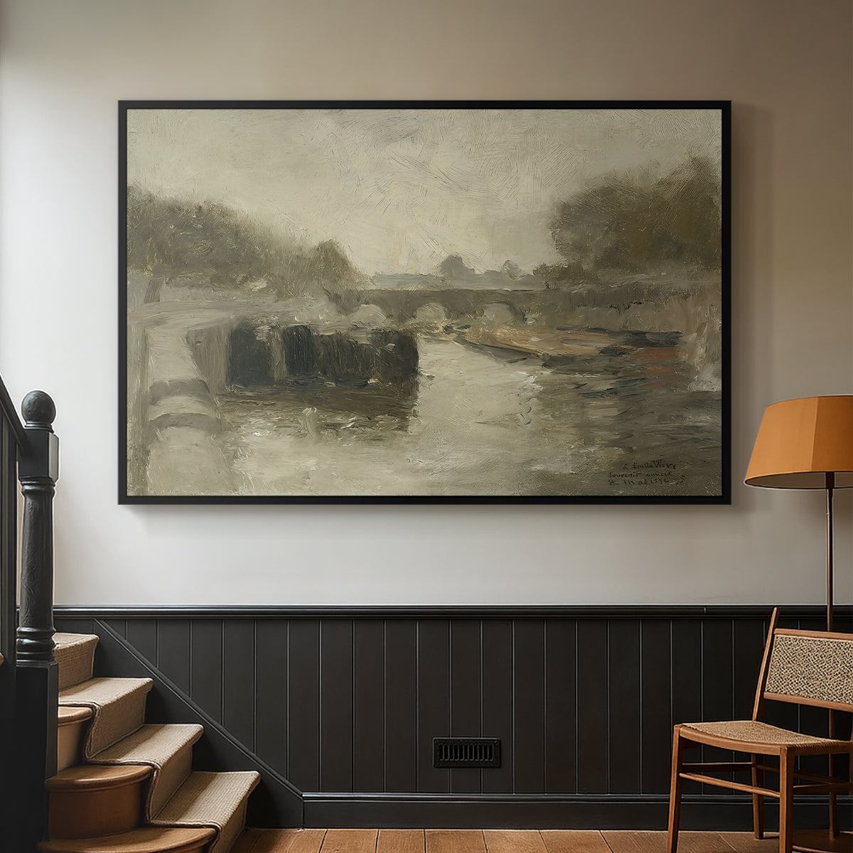 The Bridge (Le pont), 1895 - Floater Framed Canvas Print