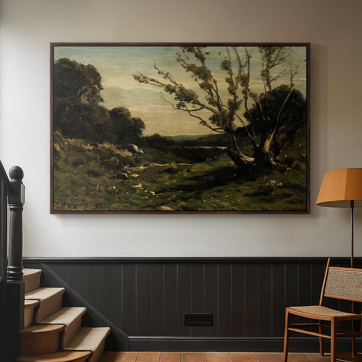 Morning in the Nievre, 1877 - Floater Framed Canvas Print