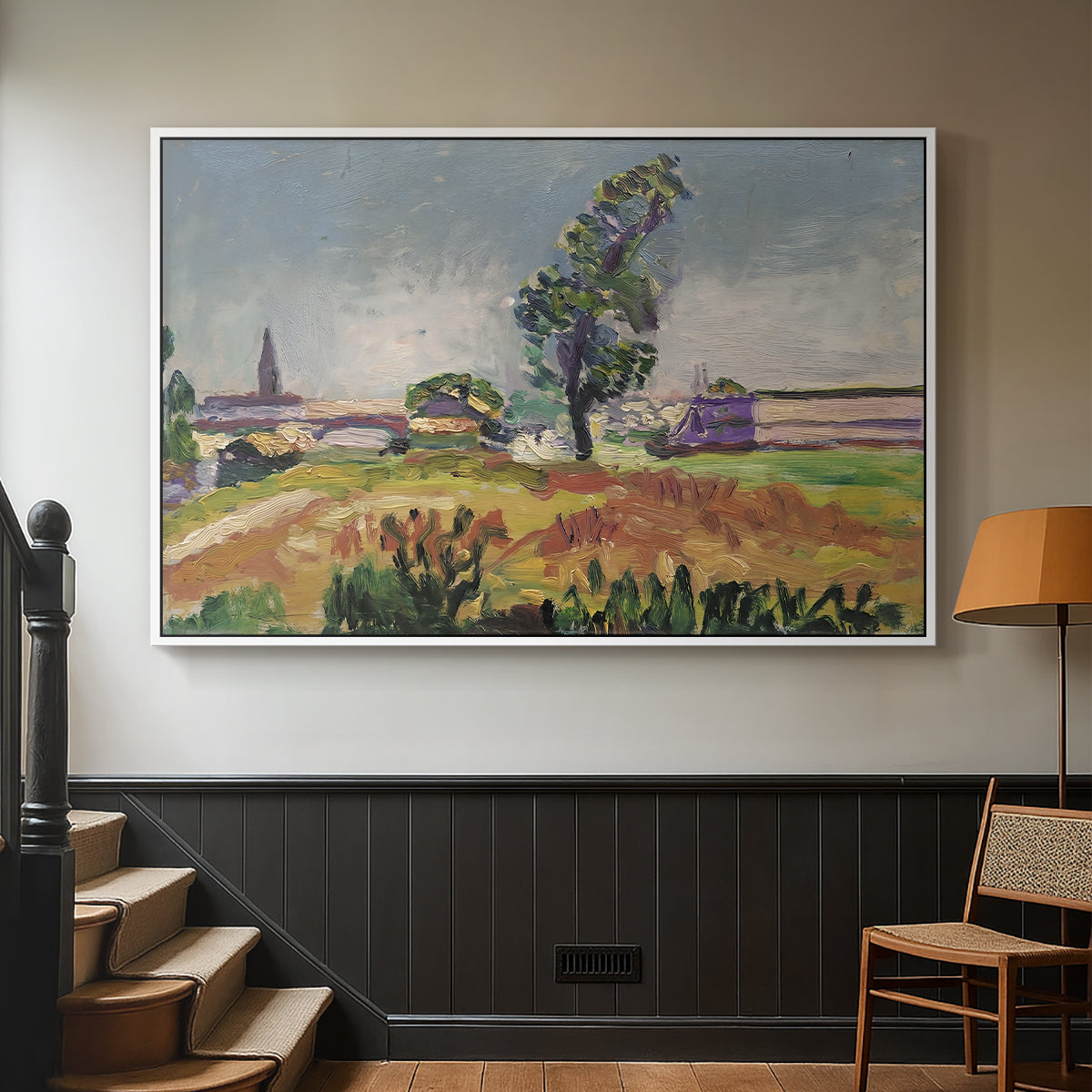 Landscape Around Toulouse, The Bridge of the Young Ladies, 1898 - Floater Framed Canvas Print