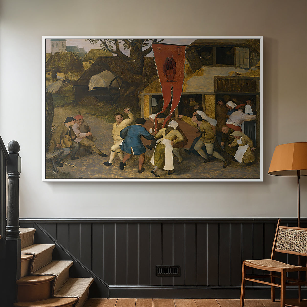 A Village Fair, c. 1567-1569 - Floater Framed Canvas Print