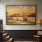 The Riding School at Akershus Castle, 1846 - Floater Framed Canvas Print